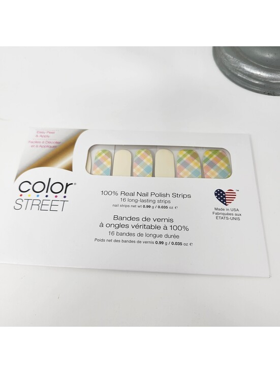 Color Street Other - Color Street Spring Picnic Nail Polish Strips Pastel Plaid Retired